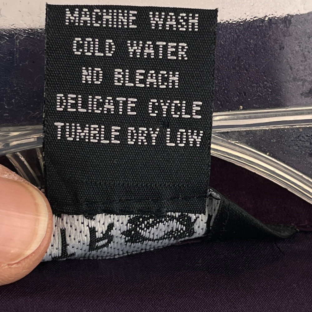 CITRON Santa Monica Floral Silk Cotton Topper Tunic Black Purple Floral Sz M/L - Picture 14 of 14